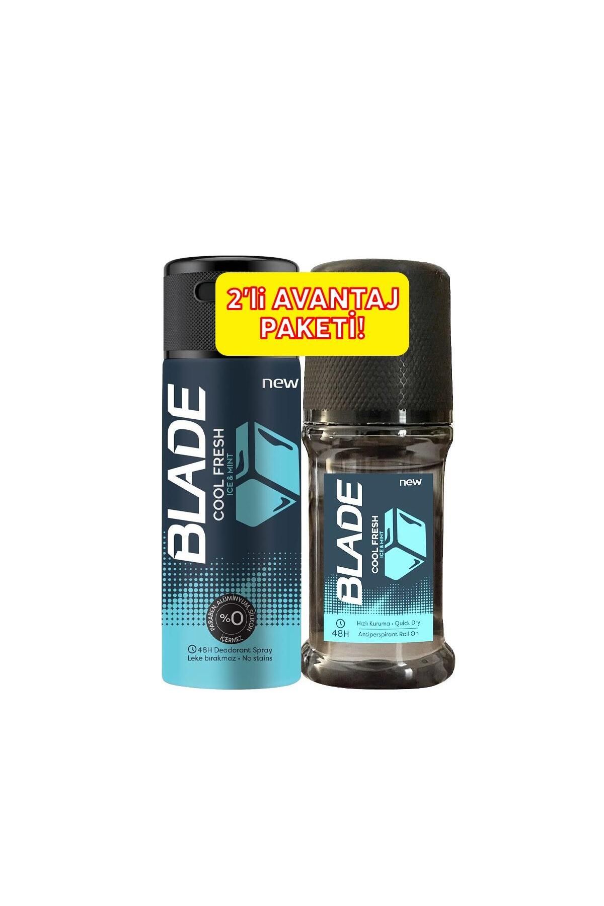 Blade Deodorant Cool Fresh 150 ml Roll On 50 ml