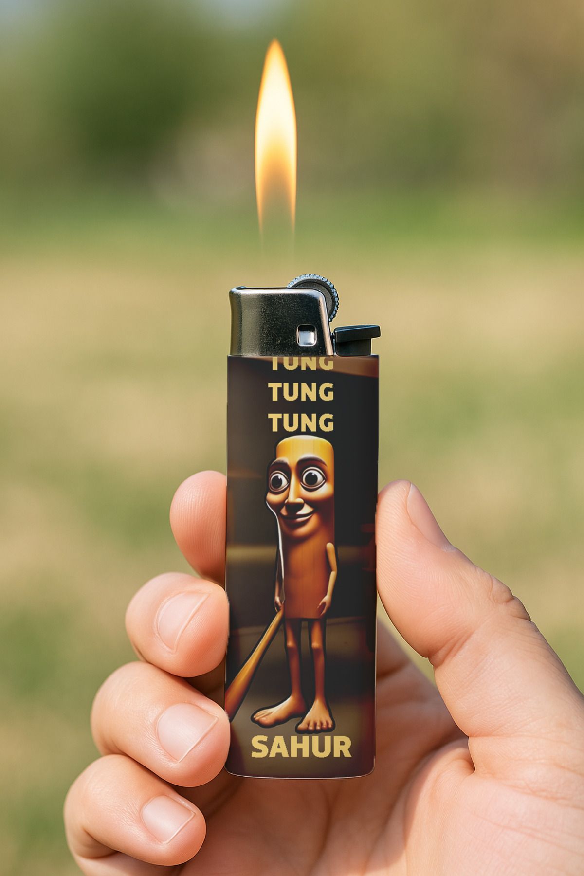 Namgo Brainrot Meme Tung Tung Tung Sahur Kaplamalı Çakmak
