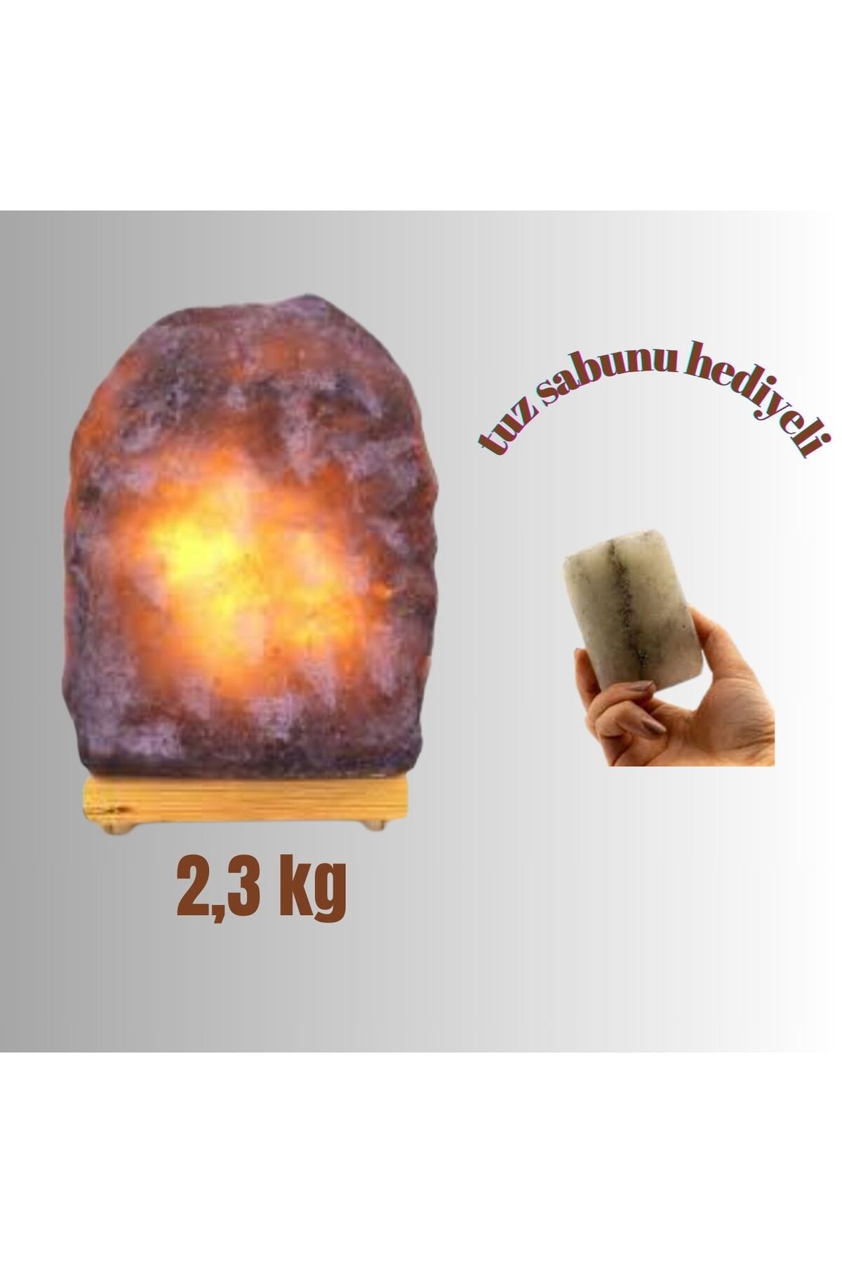 Genel Markalar Doğal Model Çankırı Kaya Tuz Lambası 2-3 Kg