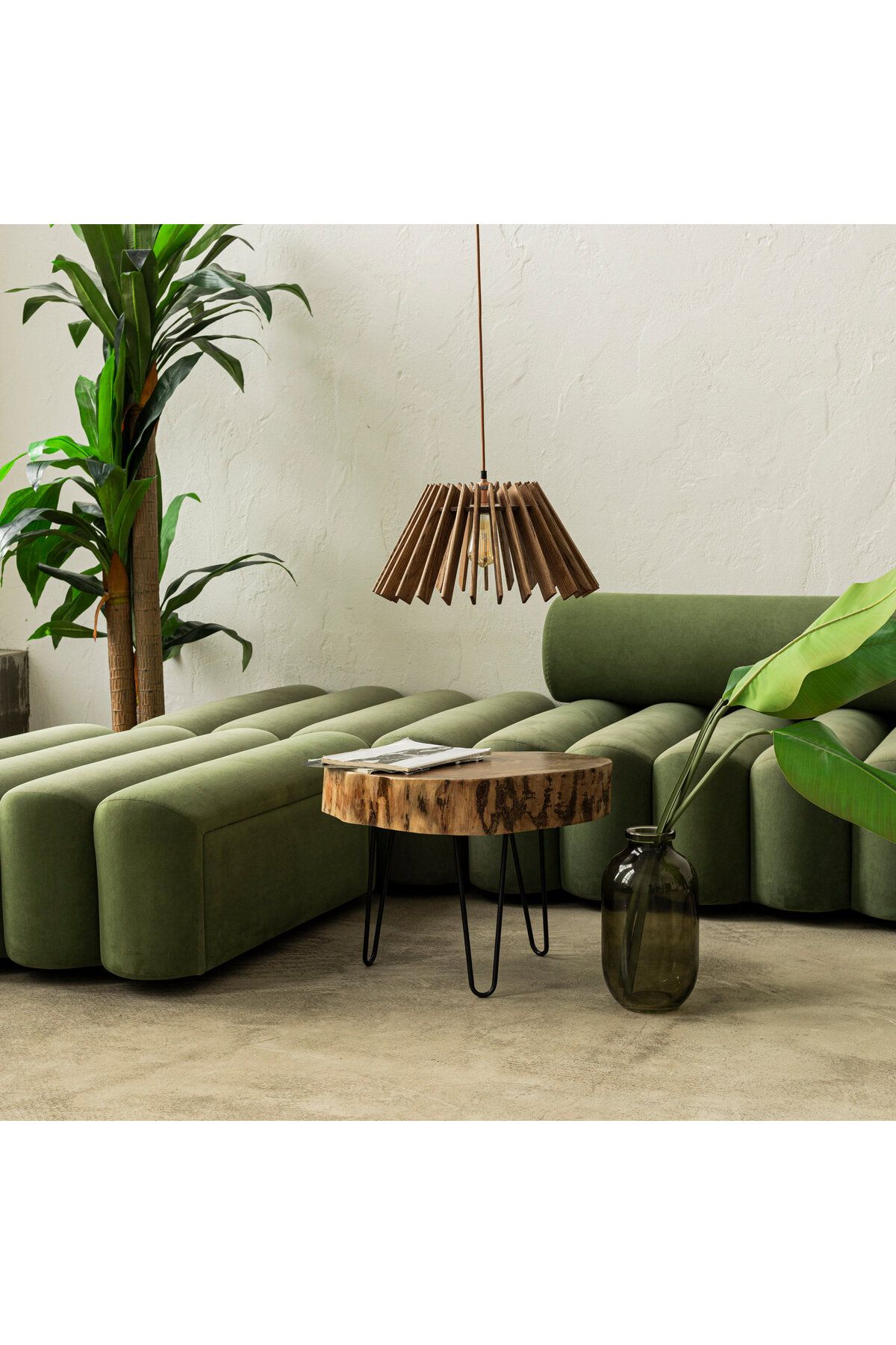 Ferisa Home AHŞAP MİNİMAL RUSTİK MODERN SALON AVİZESİ