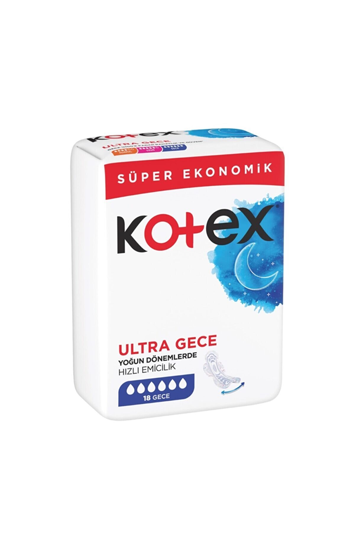 Kotex Ultra Hijyenik Ped Süper Ekonomik Gece 18'li