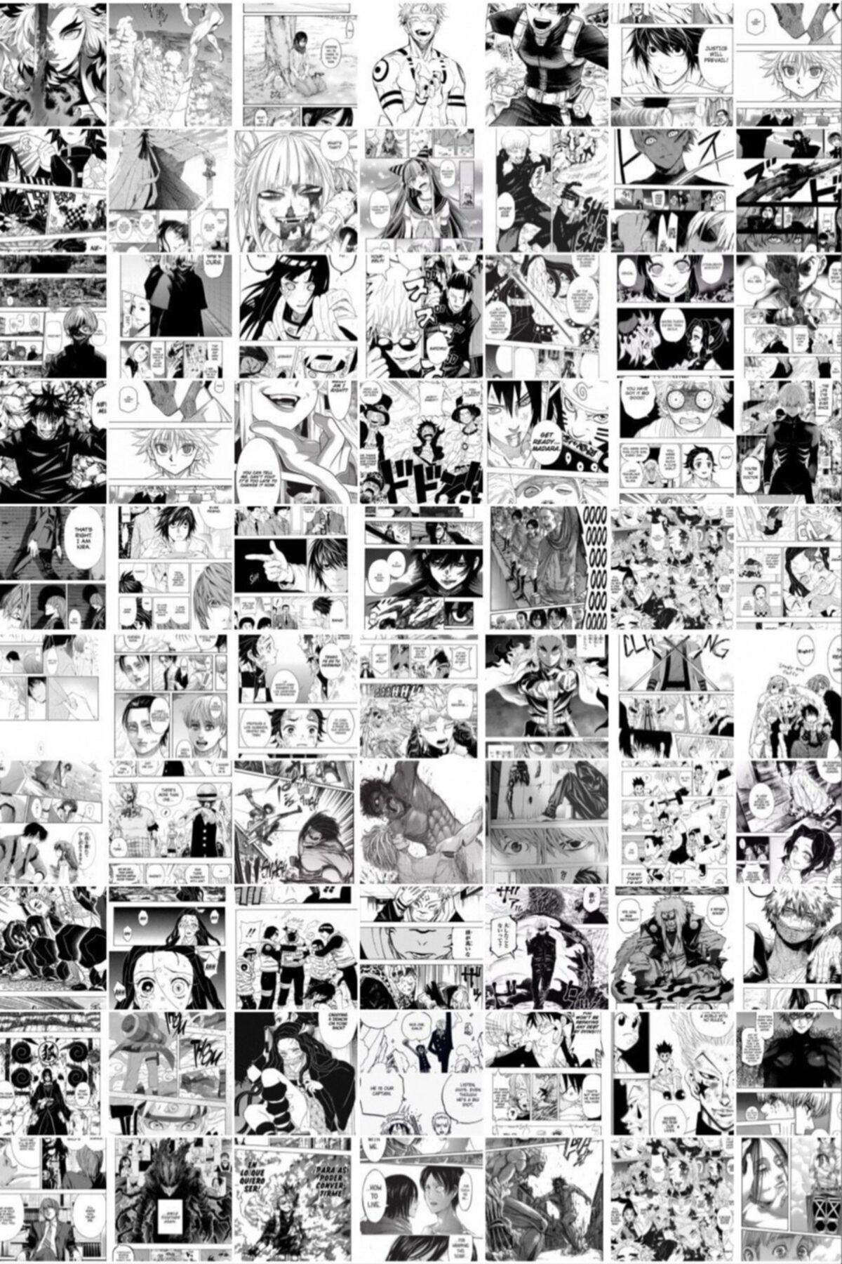 Ef Butik Anime Kolaj 70'li Poster Duvar Kağıdı Seti