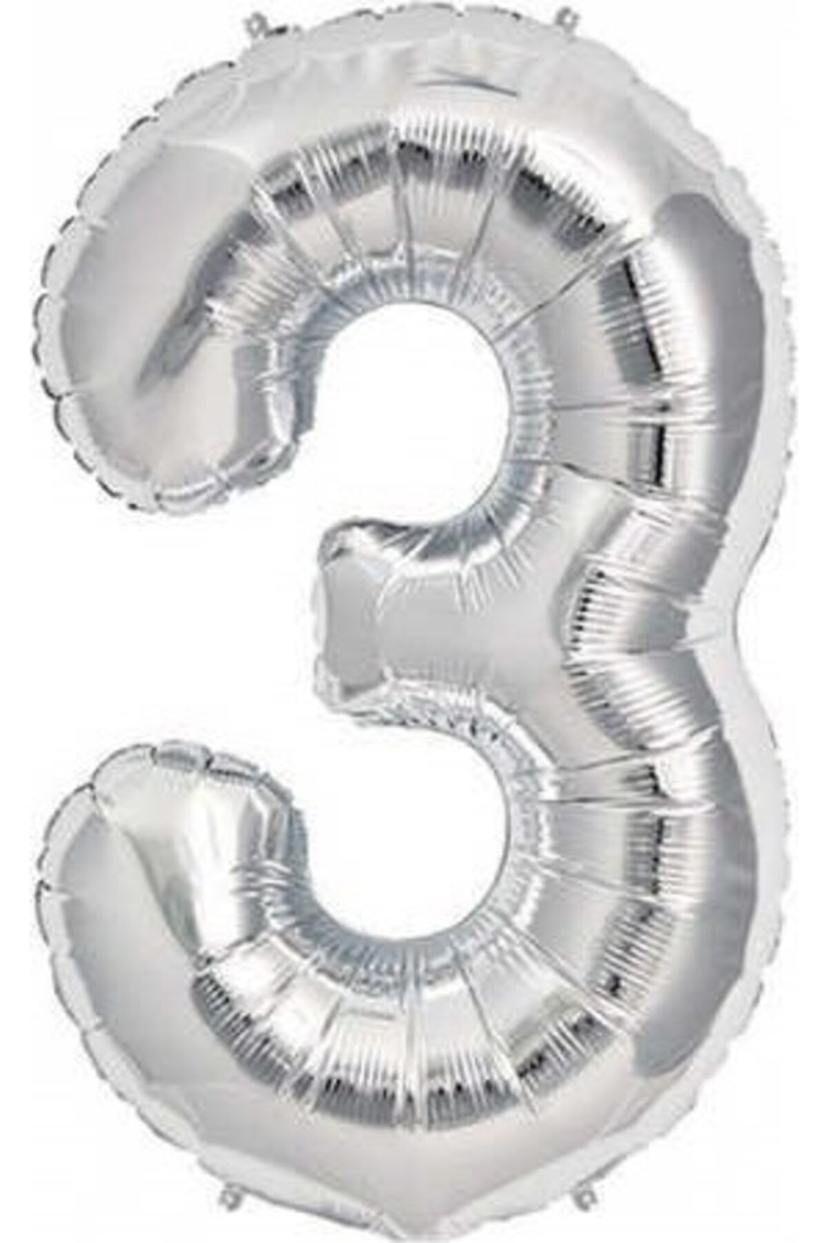 Genel Markalar 40 Cm Gümüş Renk Folyo Balon 3 Rakamı