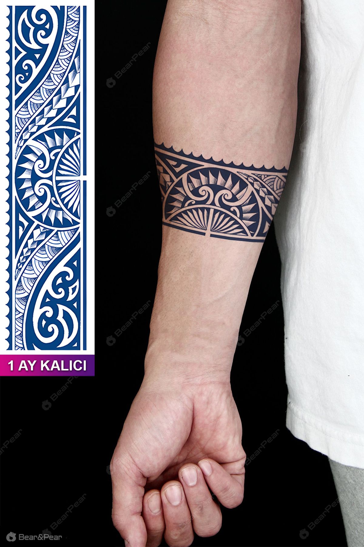 BP Tattoo 1 Ay Kalıcı Şerit Dövme Kol Dövmesi Bacak Dövmesi Bilek Dövmesi