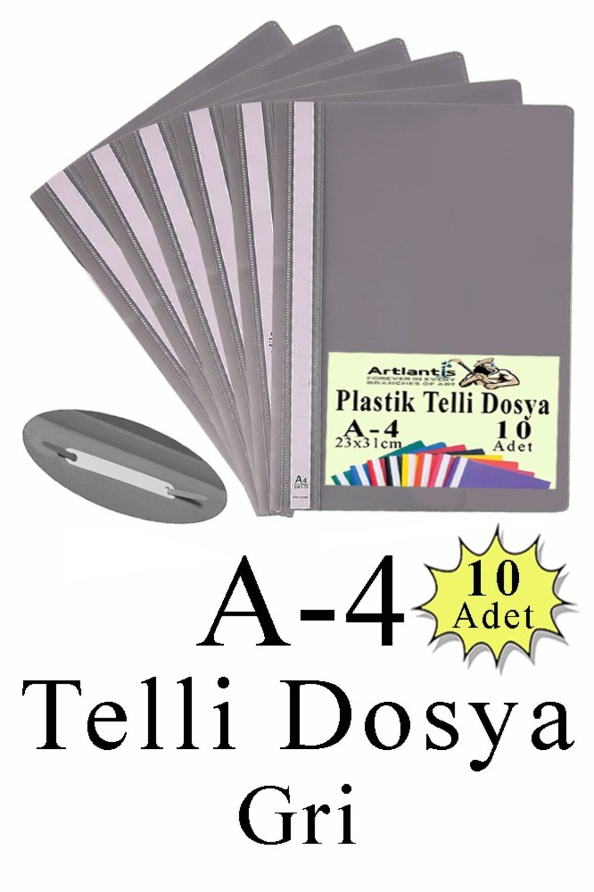 Artlantis Telli Dosya Plastik A4 10 lu 1 Paket Poşet Dosyalara Uyumlu Ekonomik Kaliteli Şeffaf Kapak Telli Dos
