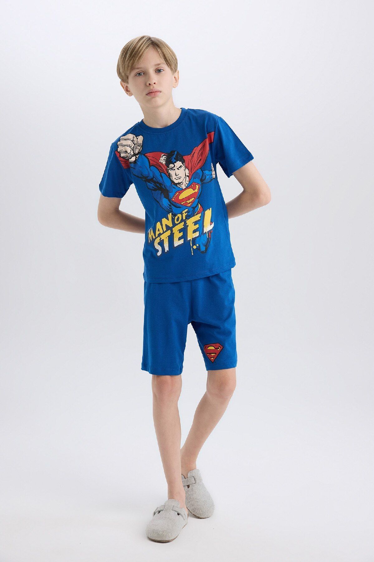 Defacto Erkek Çocuk Superman Regular Fit 2li Pijama Takımı