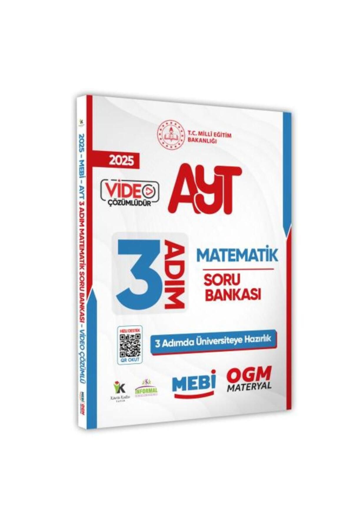 Karakutu Yayınları 2025 AYT MEBİ-OGM 3 ADIM Matematik Soru Bankası RENKLİ A4 Boyut Video Çözüm (Karakutu Katkılarıyla)