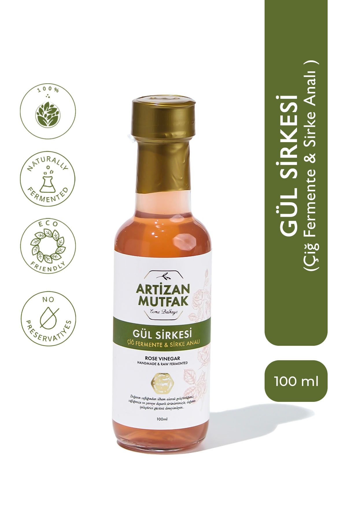 Esma Balkaya Artizan Mutfak Gül Sirkesi 100 ML