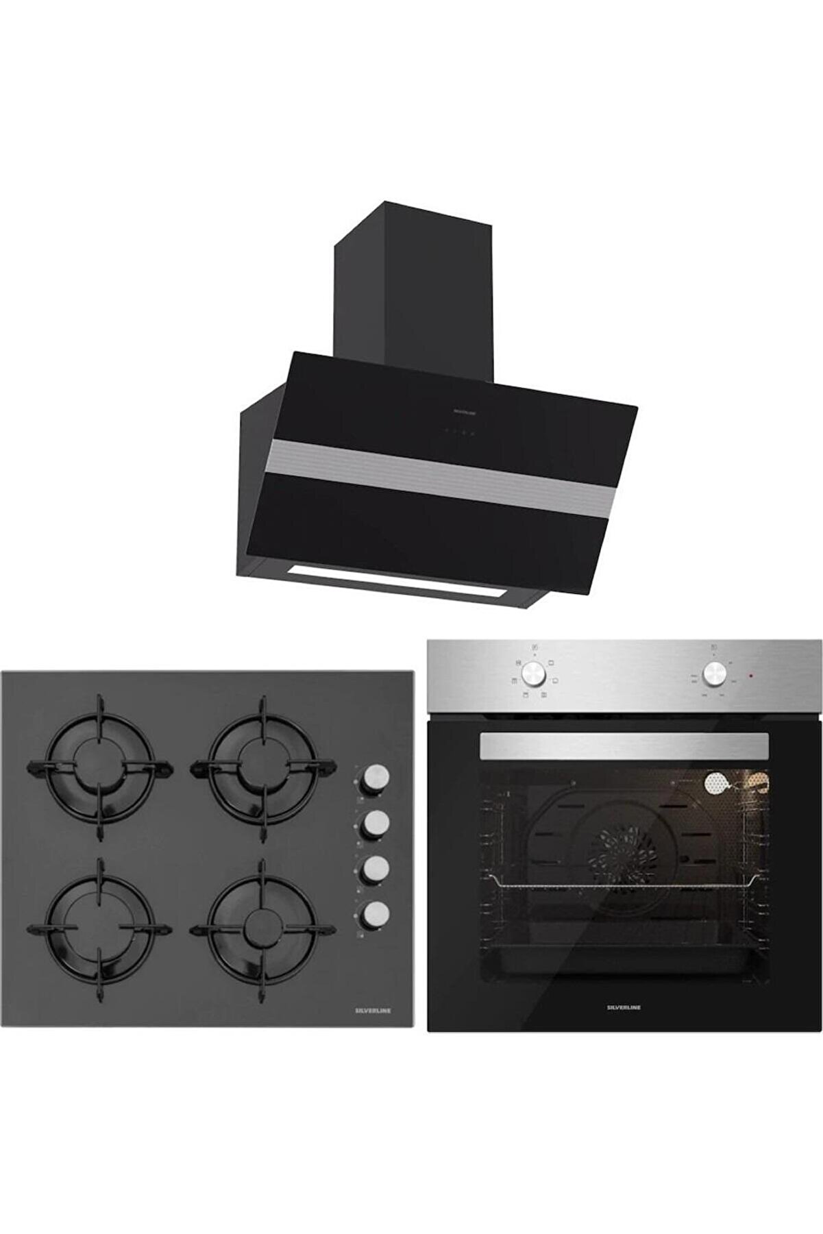 BO6501X01 - CS5349B01 - 3472 Bold 60 Siyah Ankastre Set