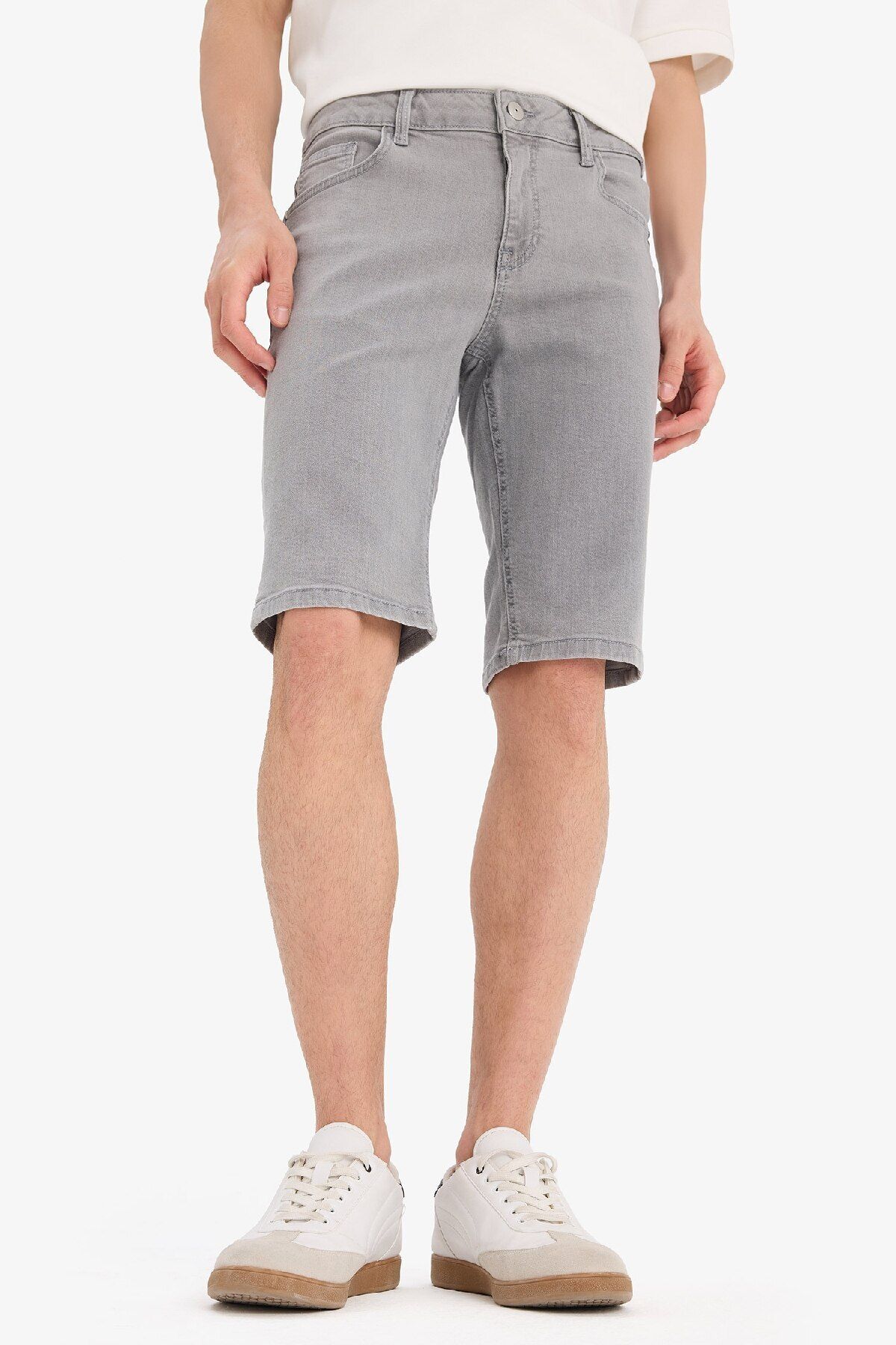 Defacto Slim Fit Dar Kesim Jean Bermuda Şort A4802ax25sm