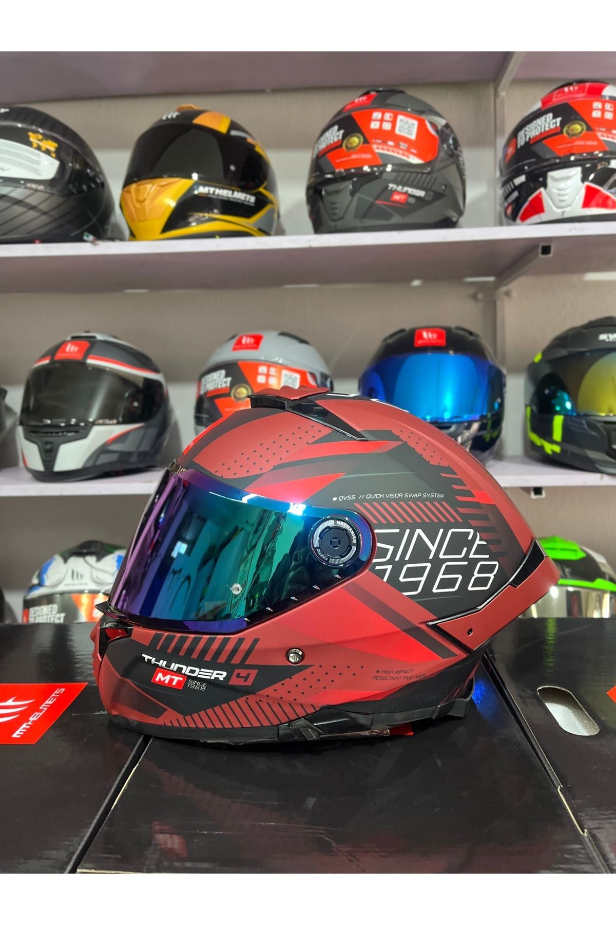 MT Helmets Thunder 4 Sv luminence solid kask(şeffaf vizörlü)