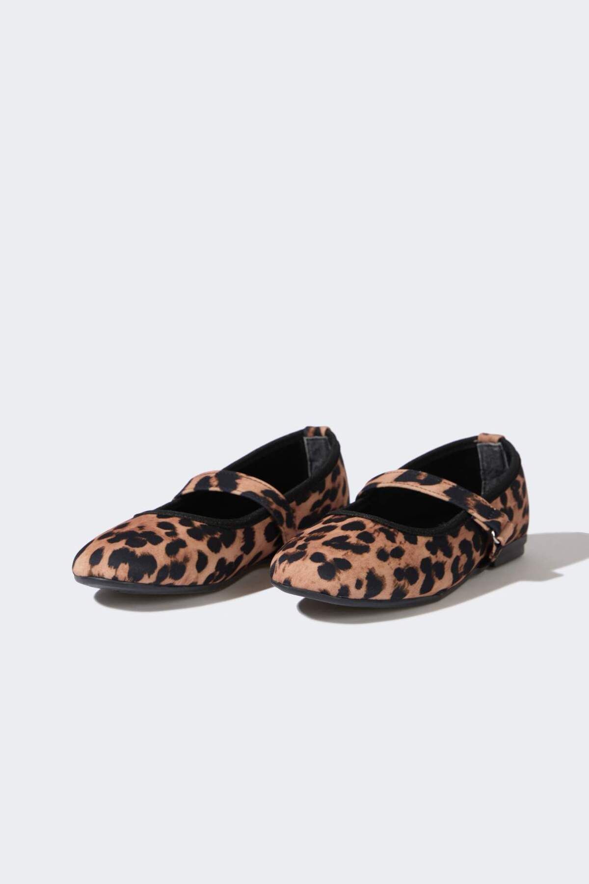 Defacto Kız Çocuk Leopar Desenli Slip On Düz Taban Babet E7807A825SM