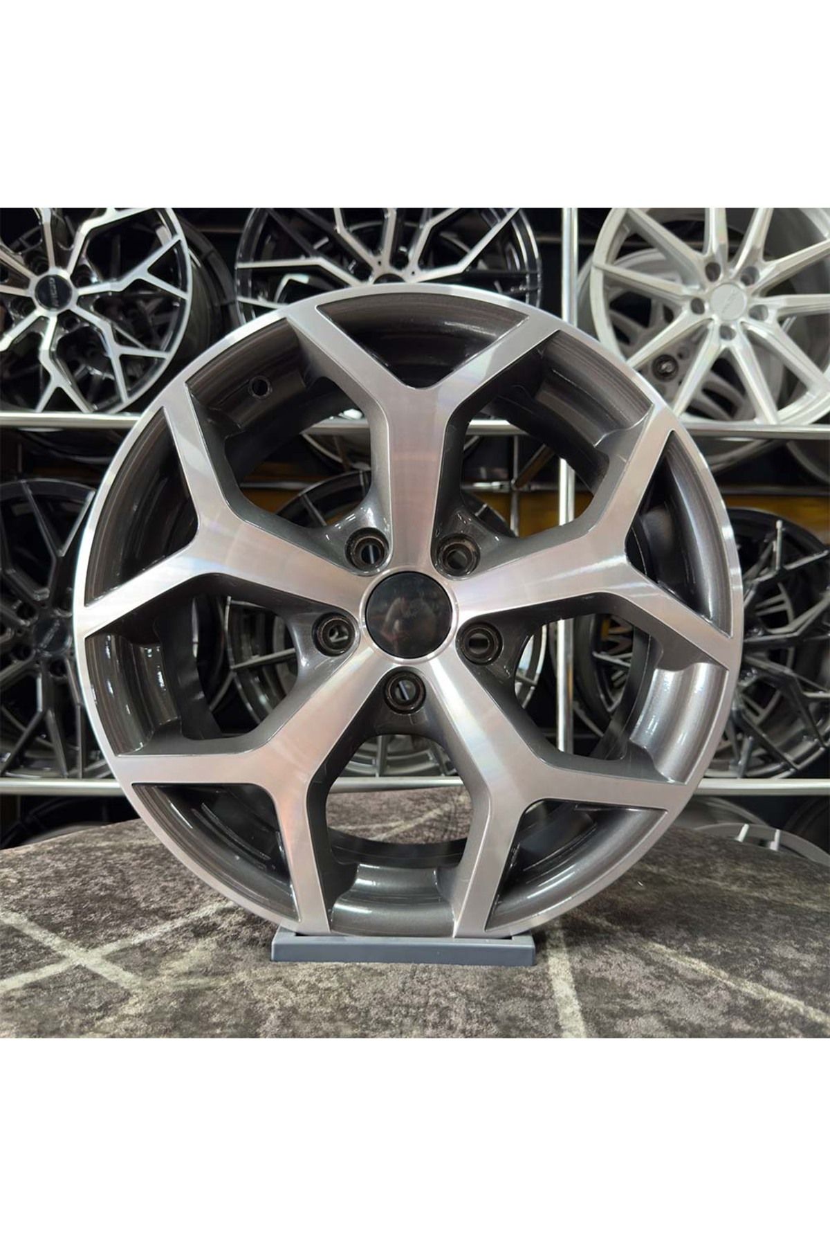 Kormetal 15 inç 5x108 FORD ST CONNECT UYUMLU Gun Metal Elmas Kesim Jant Modeli (4ADET)