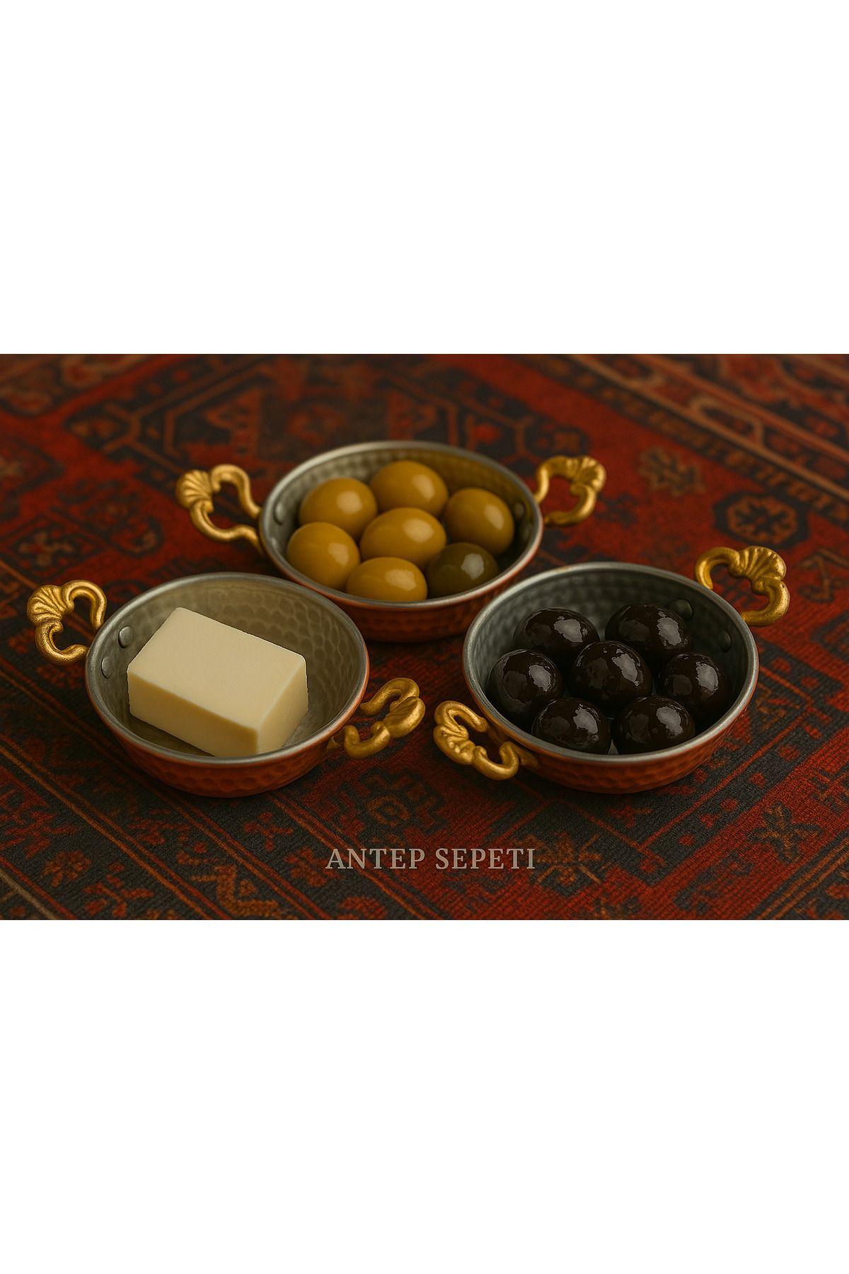 ANTEPSEPETİ Bakır Mini Kahvaltılık/meze Tabağı/tava 12cm