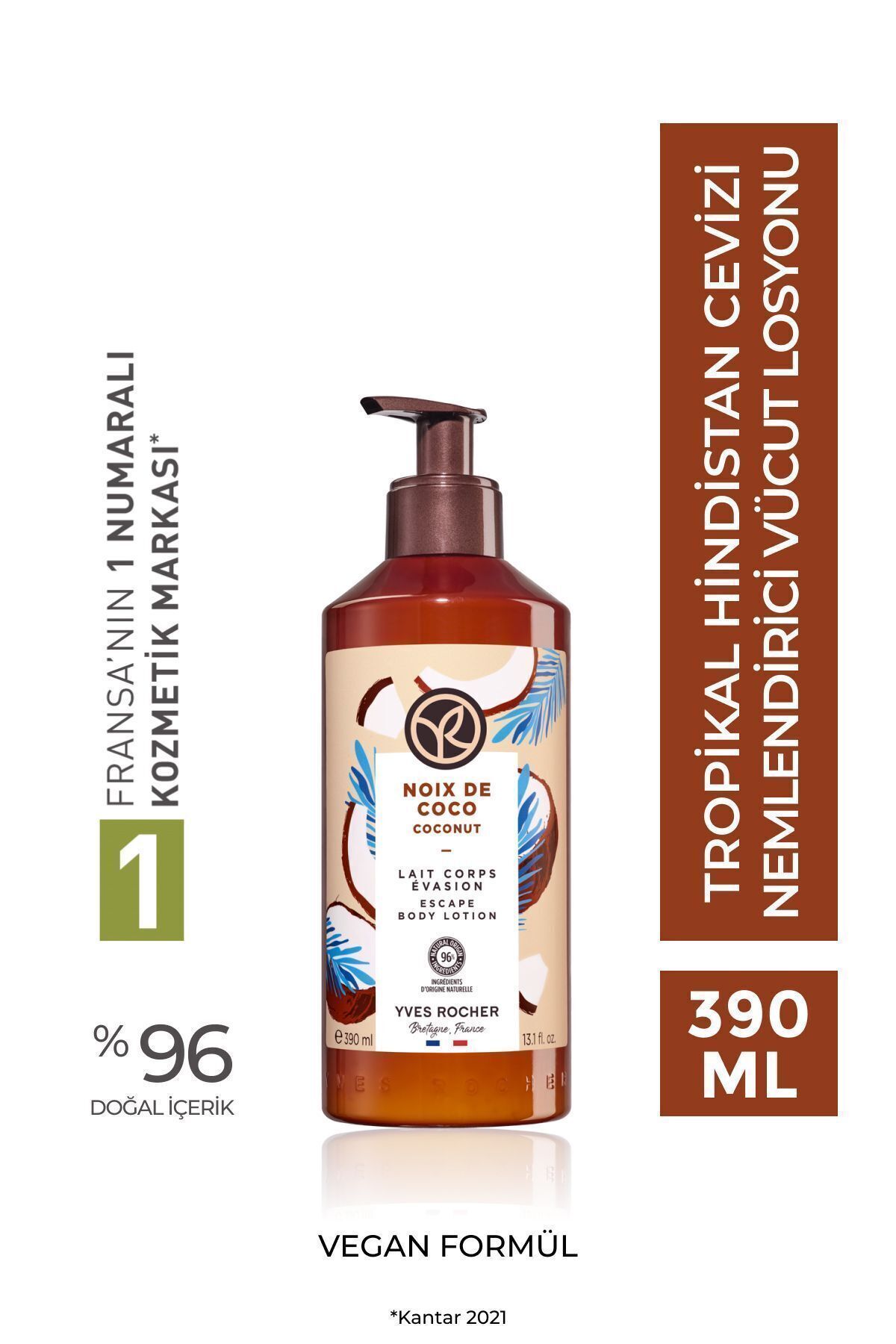 Yves Rocher Nemlendirici Vücut Losyonu - Tropikal Hindistan Cevizi - 390ml