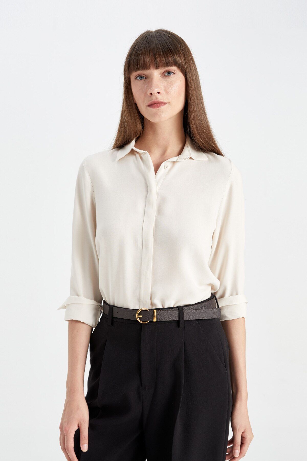 Defacto Regular Fit Basic Düz Uzun Kollu Gömlek Z6472az24au
