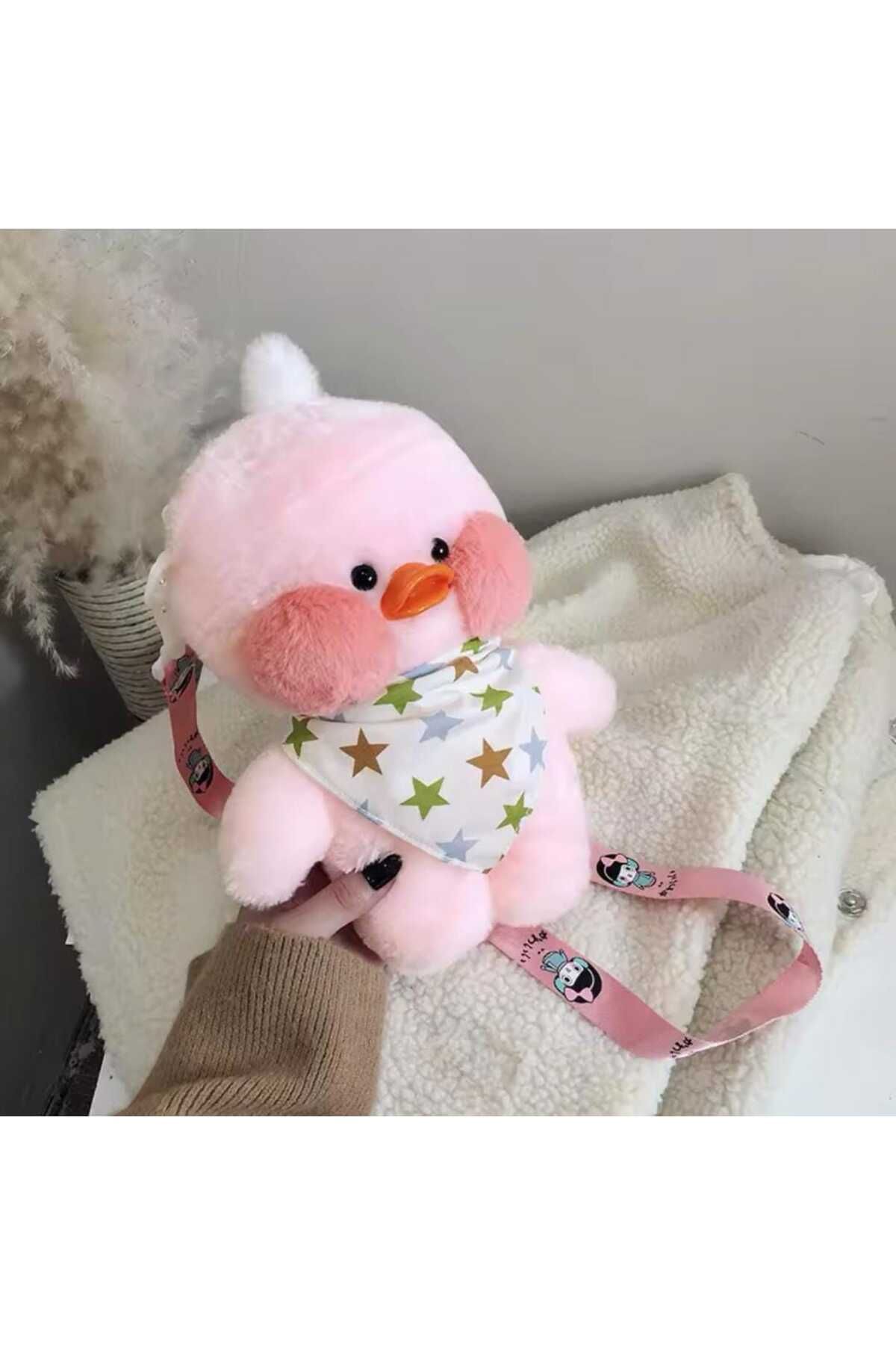 Mikro Lalafanfan Kawaii Crossbody Peluş Sevimli Ördekli Çanta Hediyelik Kreş Çanta