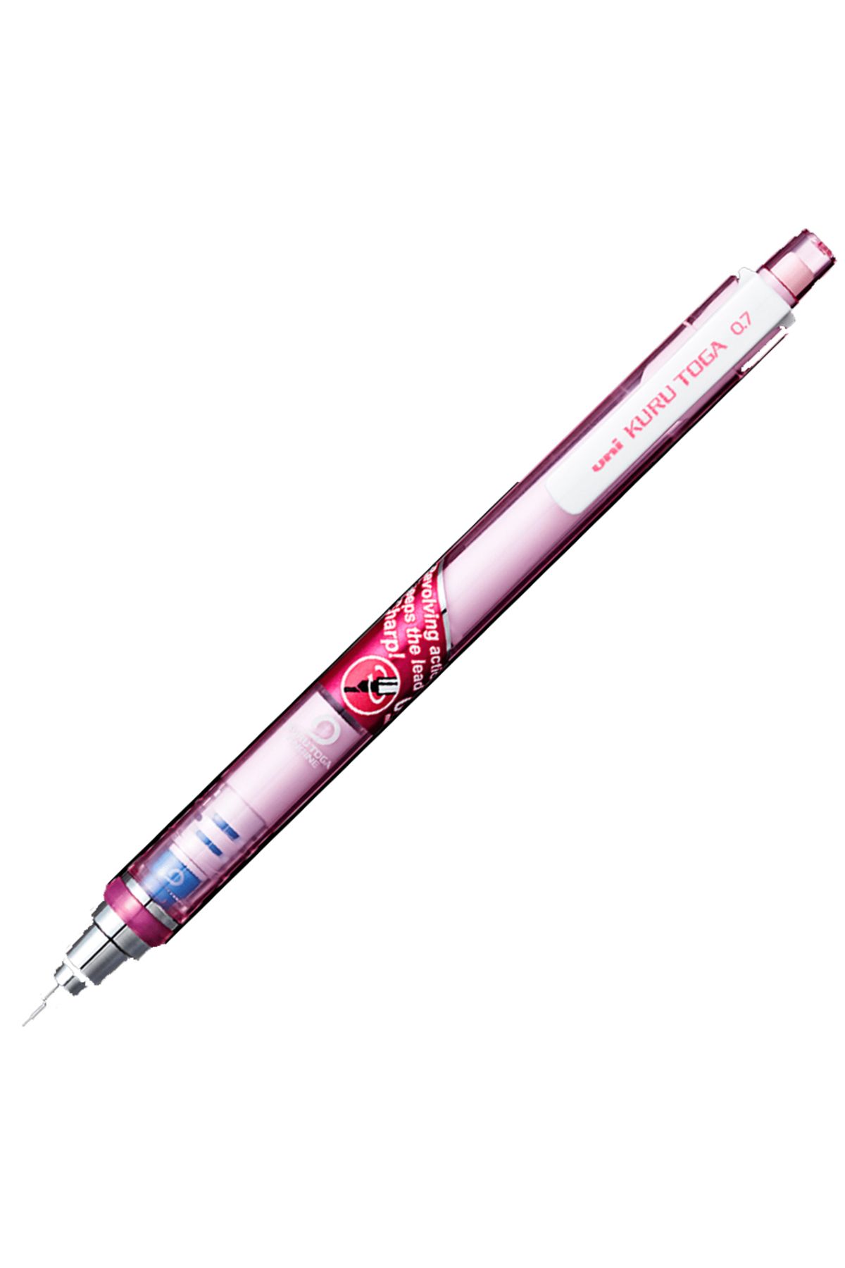 Uni Kuru Toga 0.7mm Versatil Kalem Pembe M7-450t, Dönen Uç Mekanizmalı