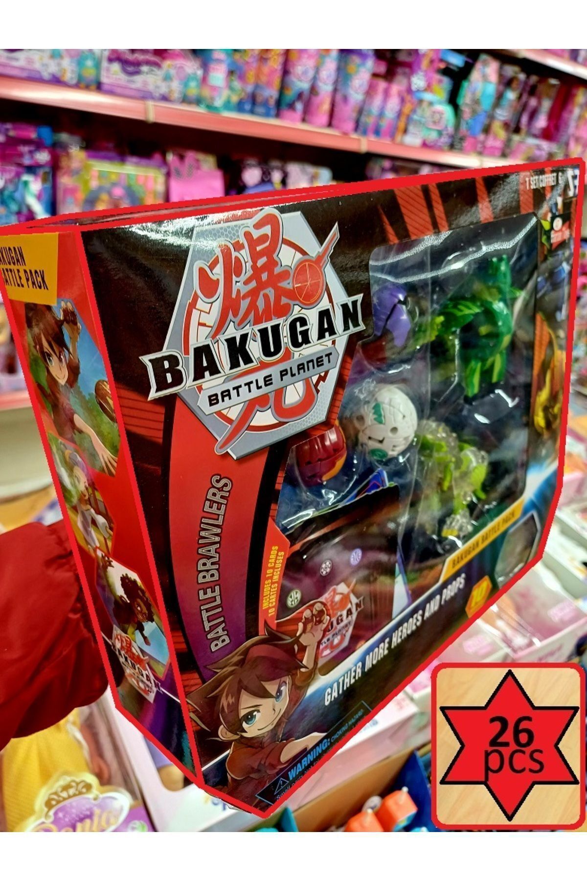 OYUNCAKSAHİLİ Bakugan 26 Pcs Oyun Kartı ve Para Ejderha Dragonoid Oyuncak Pyrus Haos Ventus Aquos Darkus