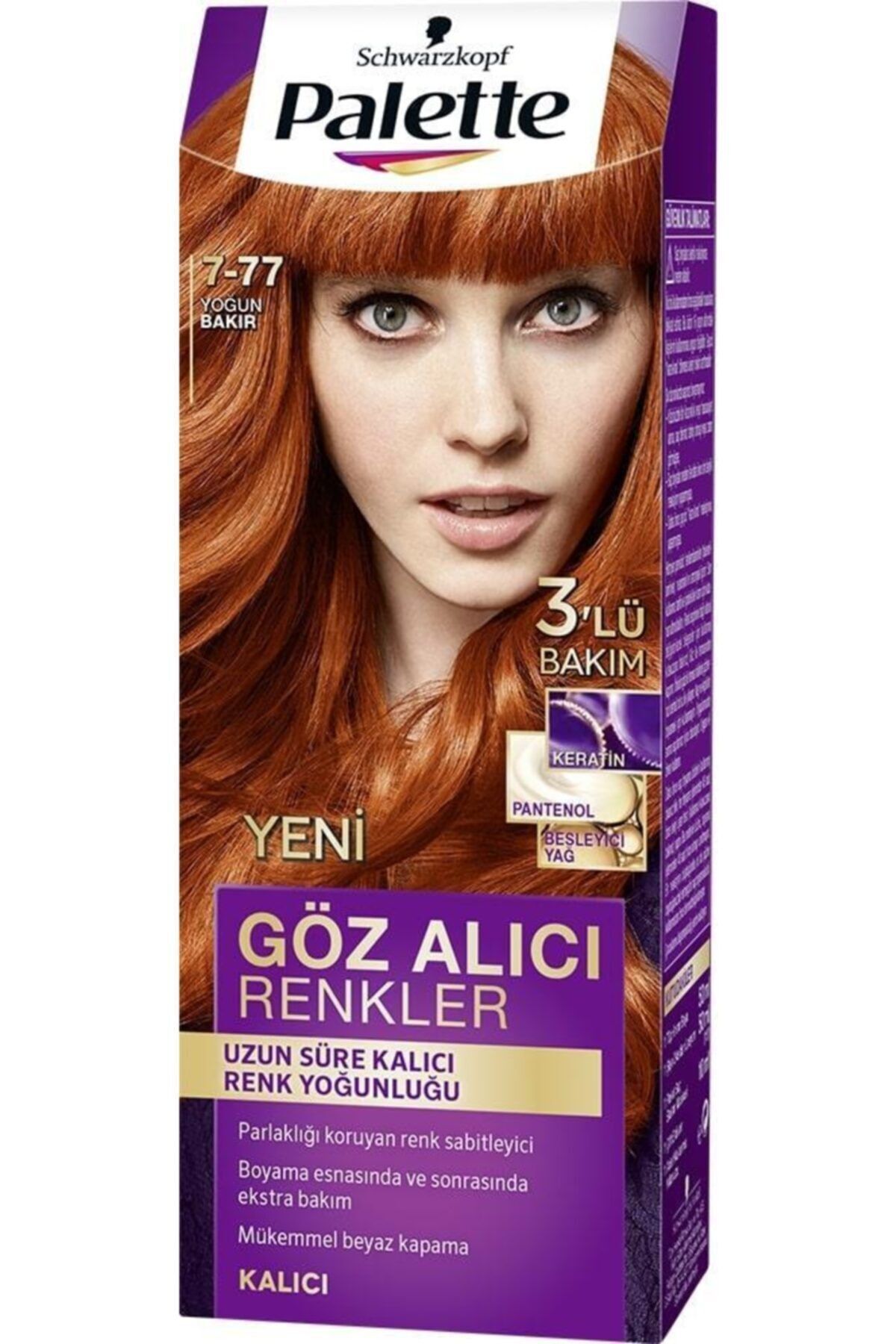 Palette Yoğun Göz Alıcı Renkler Saç Boyası 7.77 Yoğun Bakır