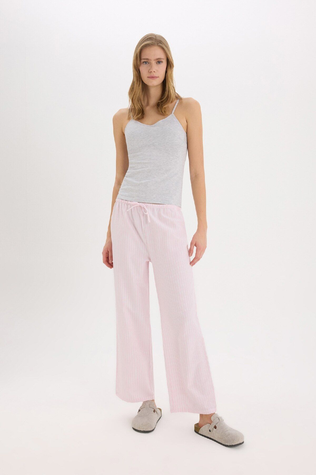 Defacto Regular Fit Poplin Pijama Altı-fall In Love E3116ax25sp
