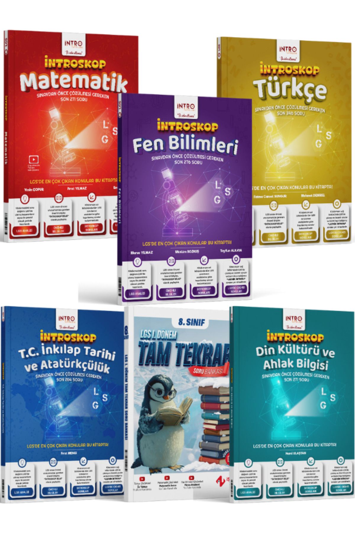 İntro Yayınları İntro İntroskop 8. Sınıf LGS Soru Bankası LGS En Çok Çıkan Konular Seti Tam Tekrar İşleyen Zeka