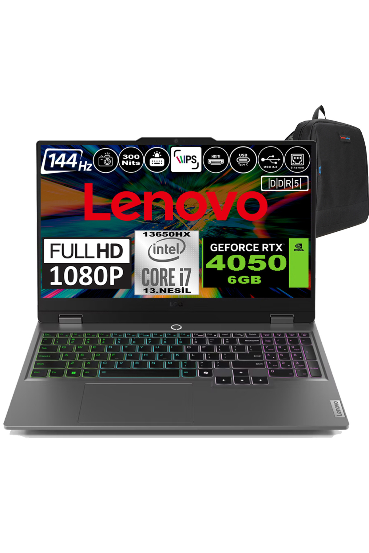 Loq 15IRX9 I7 13650HX 32GB 1tb SSD RTX4050 300NITS 15.6