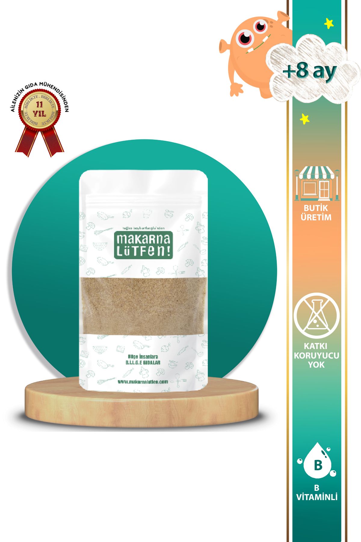Makarna Lütfen Elma Özlü Toz Bisküvi (90 GRAM)