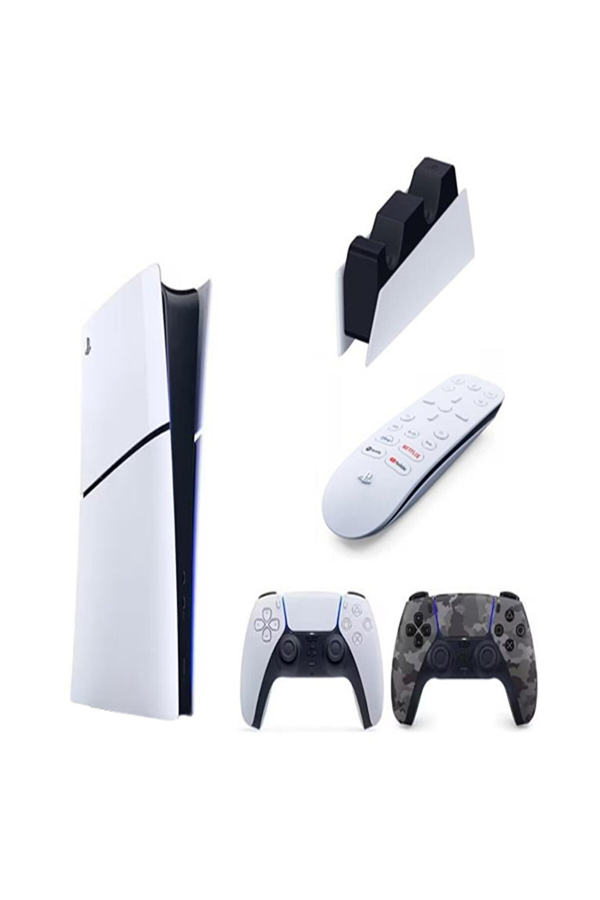 Playstation 5 Slim Digital 195 2.Dualsense Kamuflaj 195Şarj İstasyonu 195 Kumanda İthalatçı Garantili