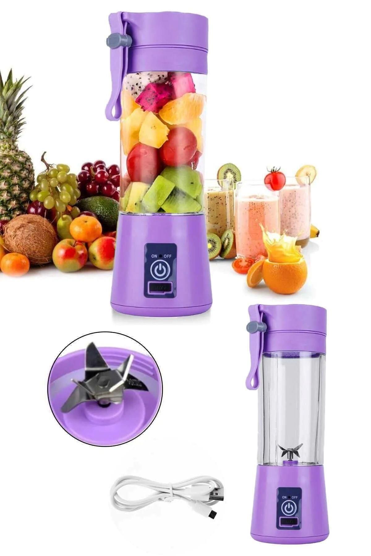 bilger Portatif Taşınabilir El Blender 380 Ml Usb Şarjlı
