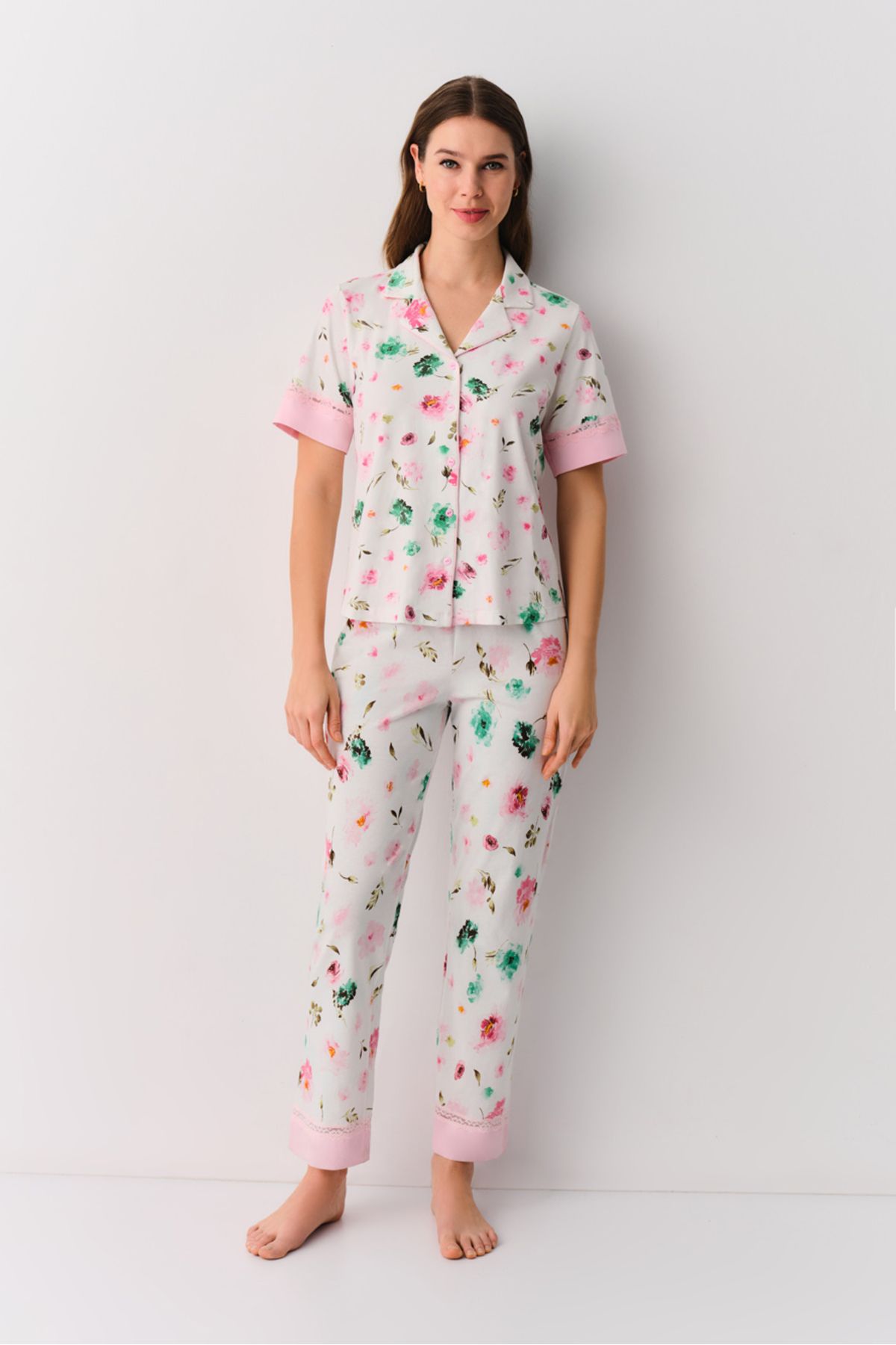 Suwen Flora Maskülen Pijama Takımı