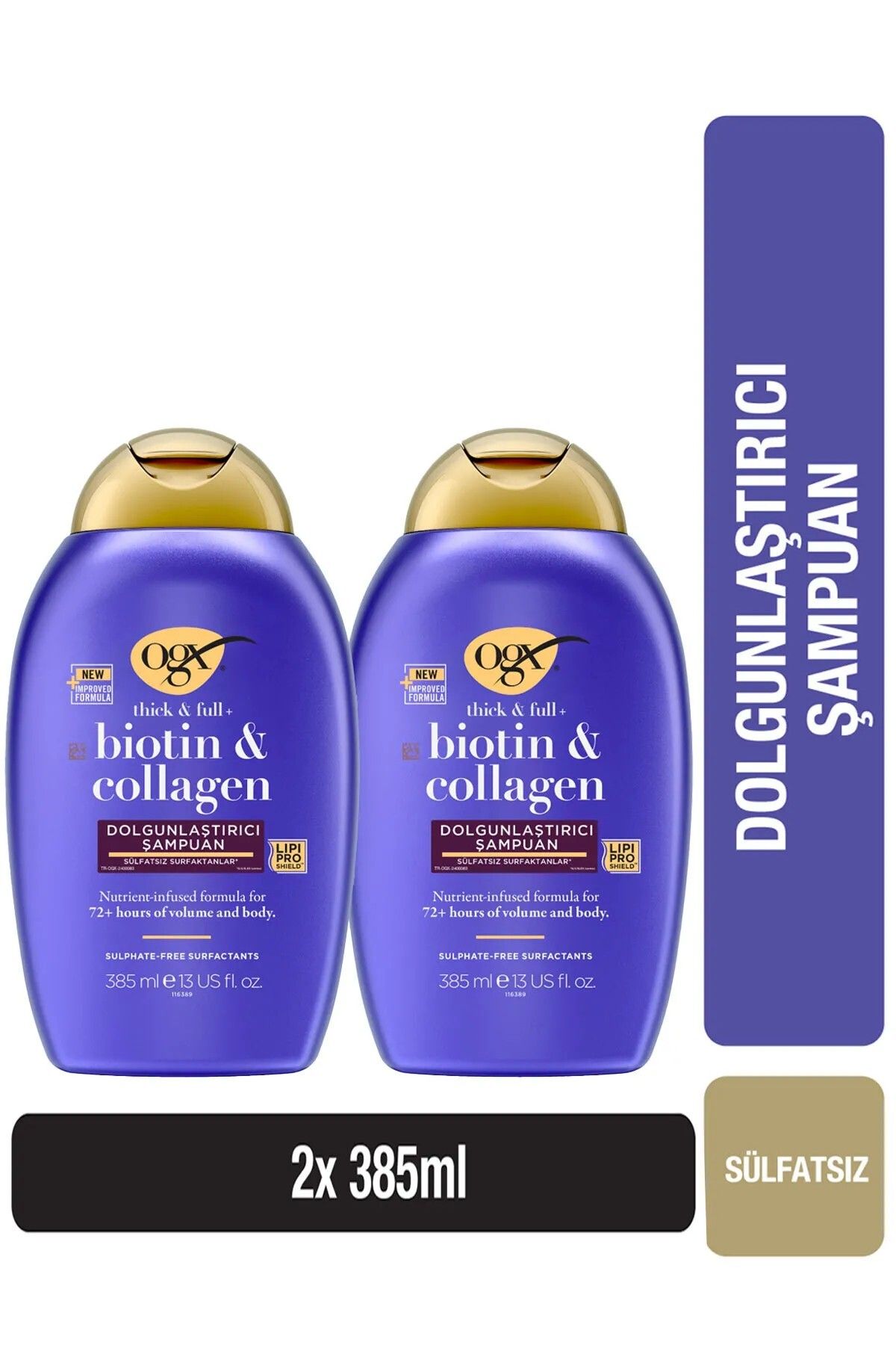 OGX Dolgunlaştırıcı Biotin Ve Kolajen Şampuan 385 ml X2 Adet Lstlkkzmt75k