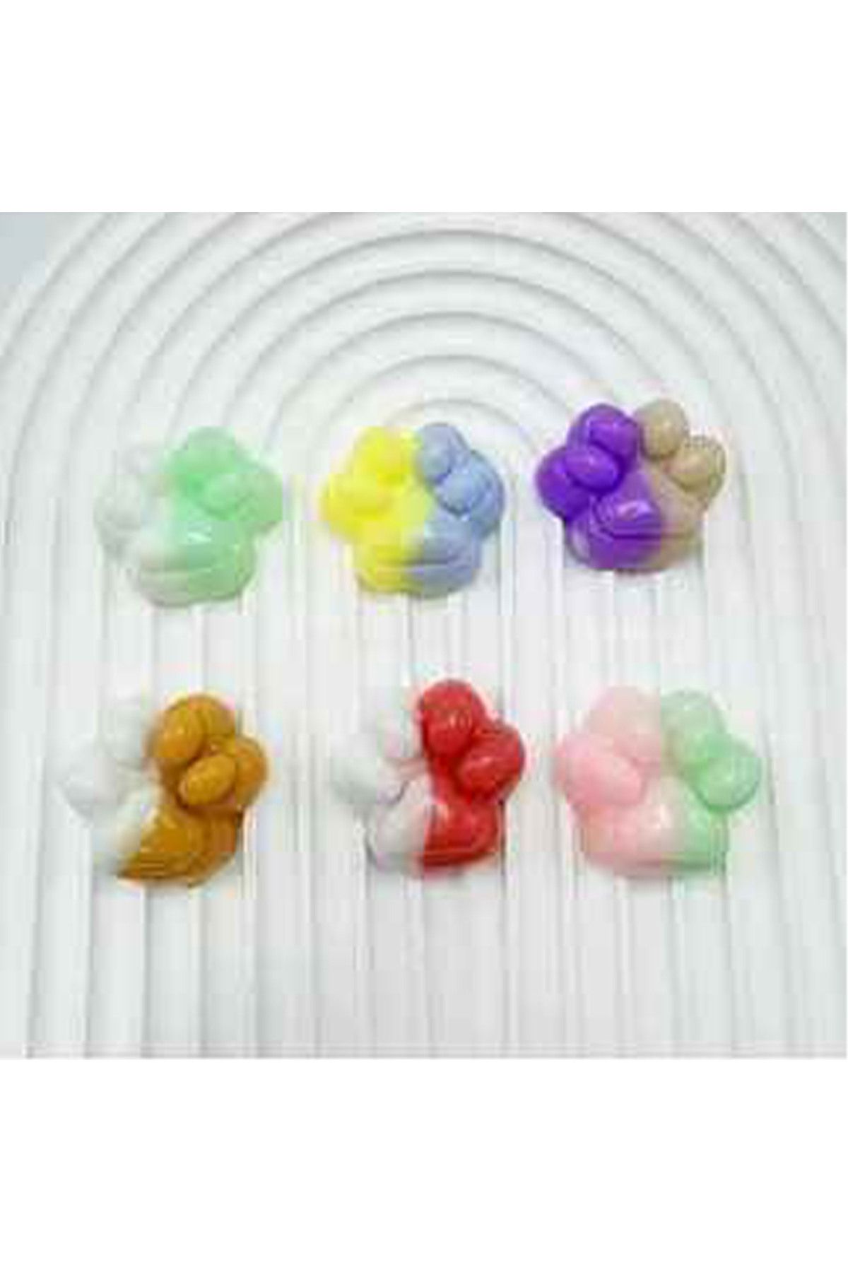 LEDONLİNE 3 Adet Kedi Patisi-Yapışabilen Sukuşi - Squishy Pati- Muhteşem Hisli Pati -4cm Stres Oyuncak