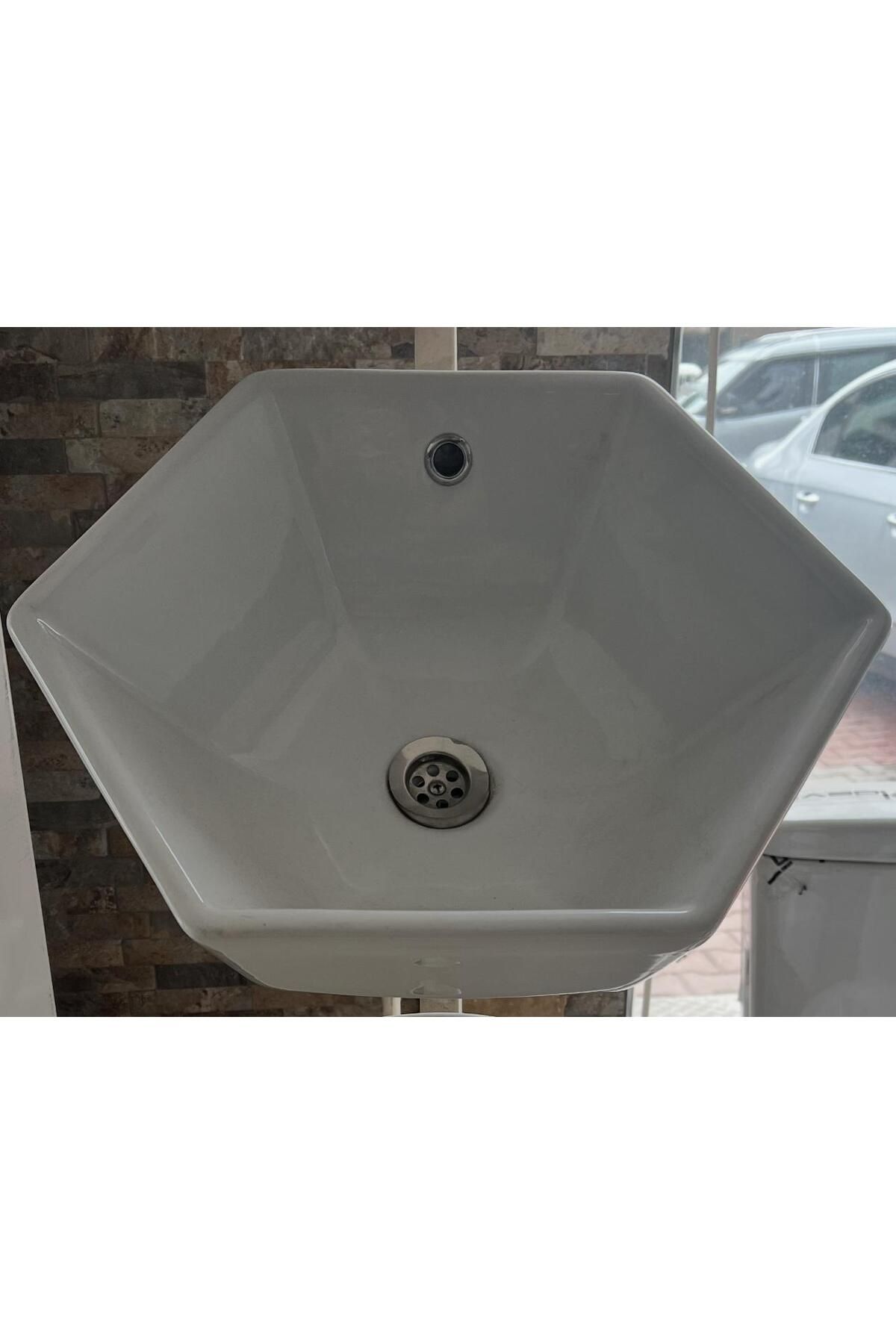 İDEVİT İDEVİT TEZGAH ÜSTÜ ALTIGEN Q 48 CM LAVABO