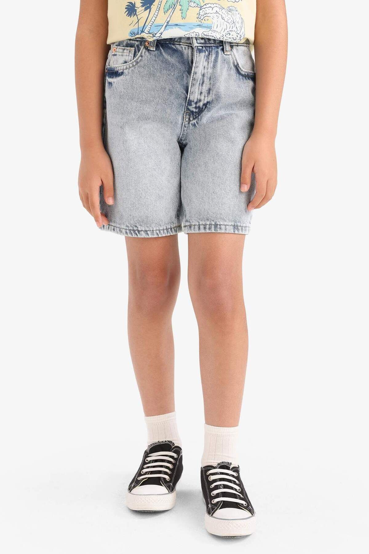 Defacto Kız Çocuk Jean Şort E6490A825SM