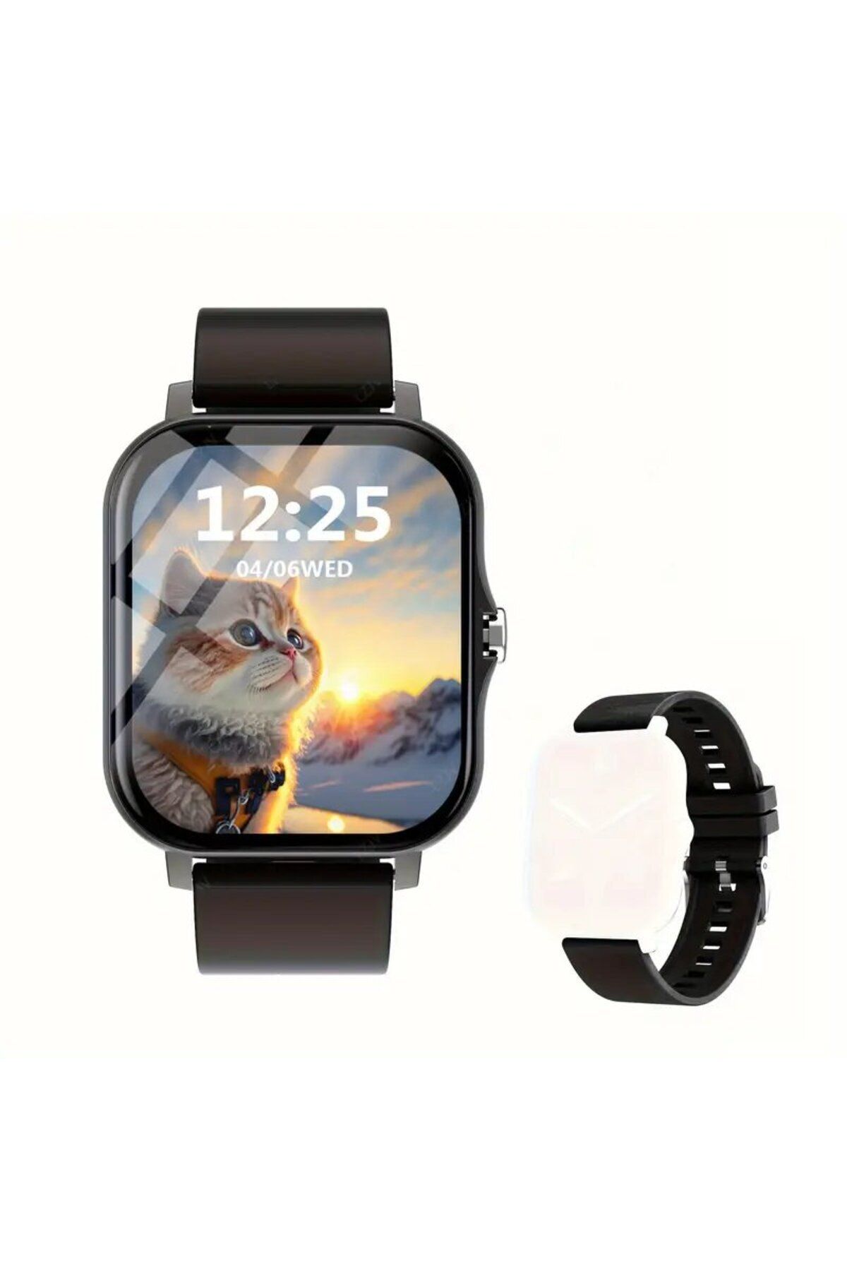 indirimvar 2024 Akıllı Saat 4.65cm HD Ekran Renk Siyah