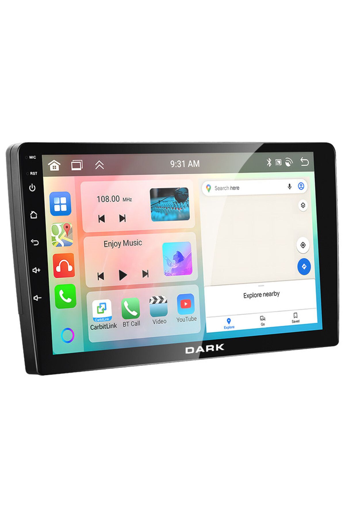 Dark 10" Ips Android 13, 4gb Ram 64gb 2dın Carplay & Android , Gps Destekli Geri Görüş Dk-va-cmd104g