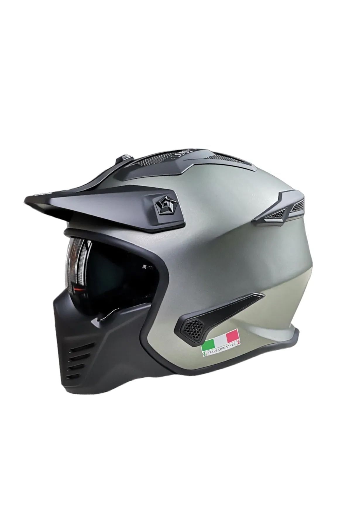 Sway Kask Sw-726 X Tokyo Mat Titanium Modüler Kask