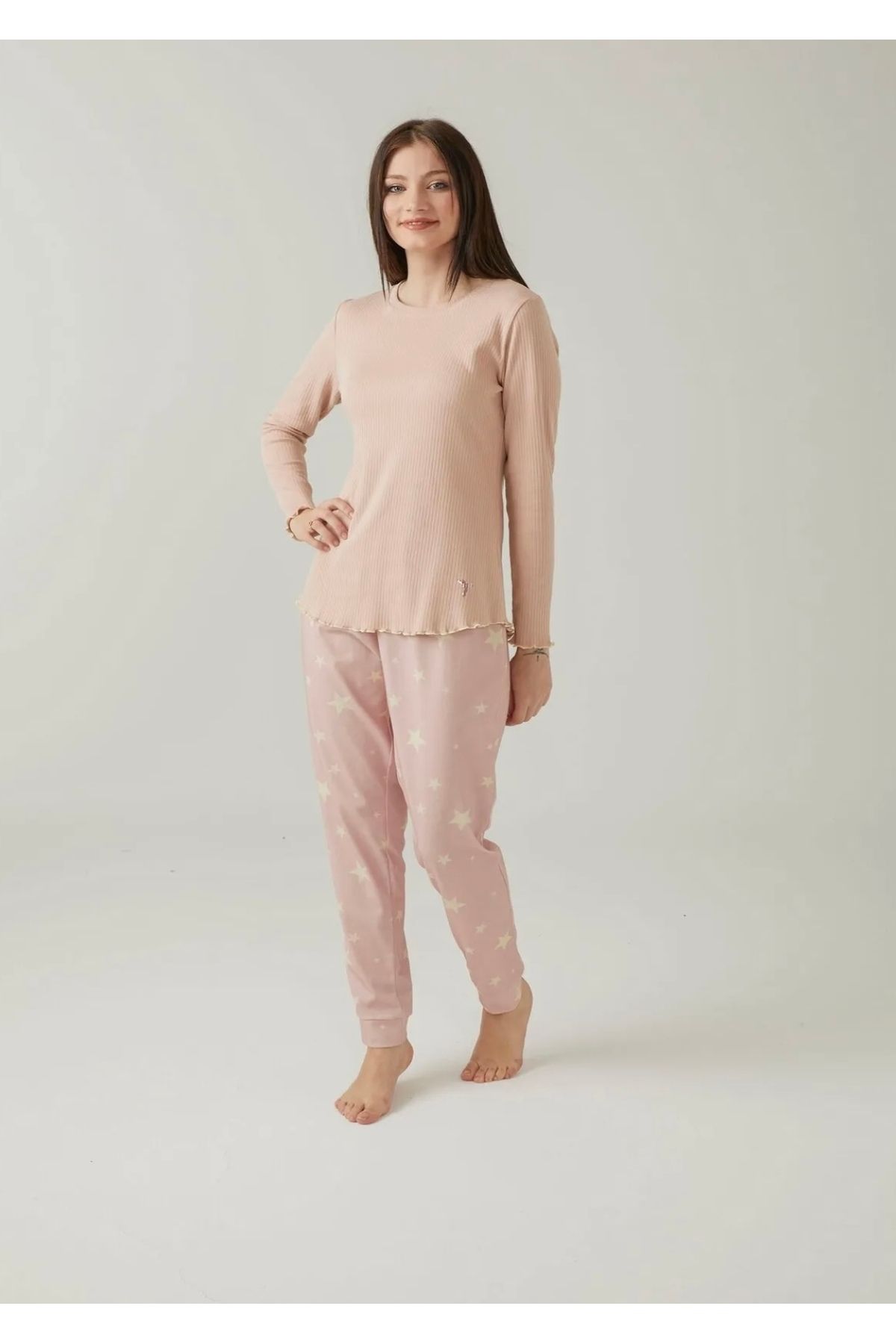 İpek Kadın Uzun Kol Pijama Takımı