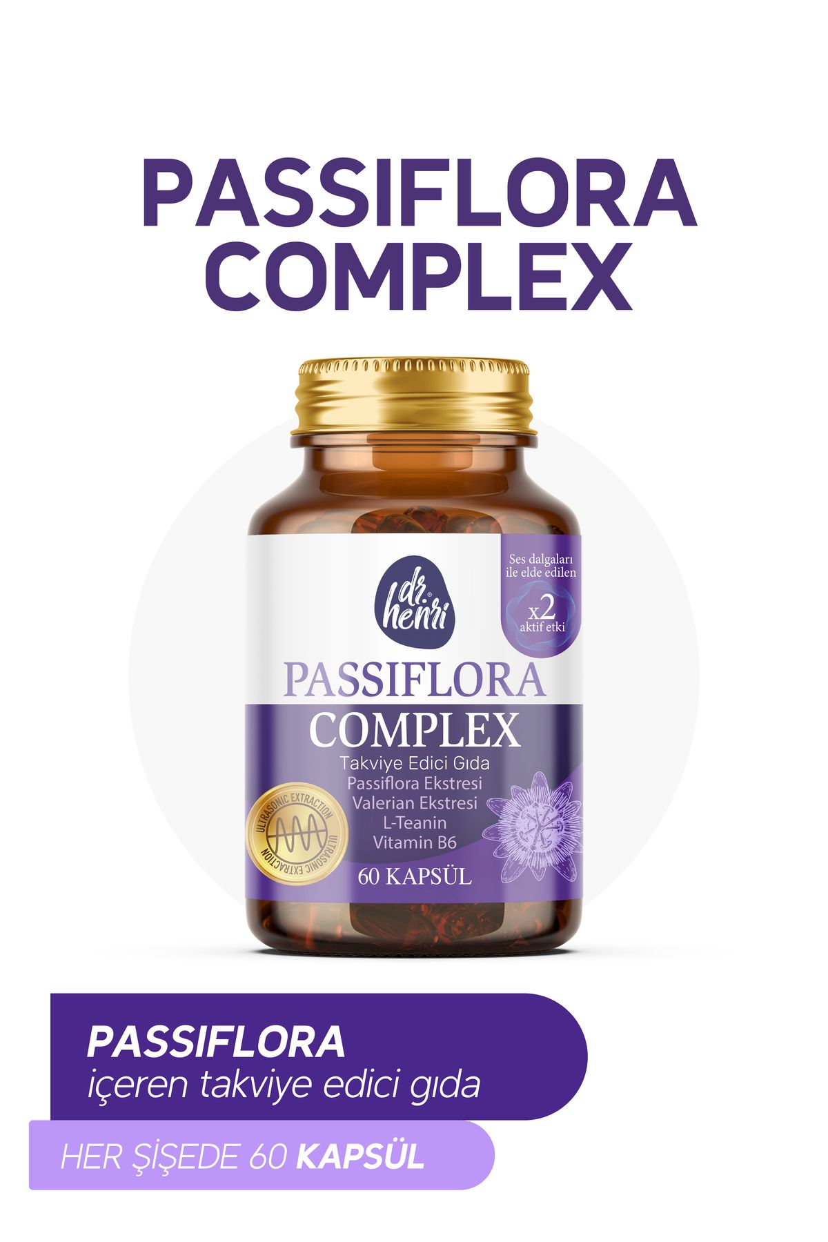 Dr.Henri Passiflora Complex 60 Kapsül Bitkisel Takviye