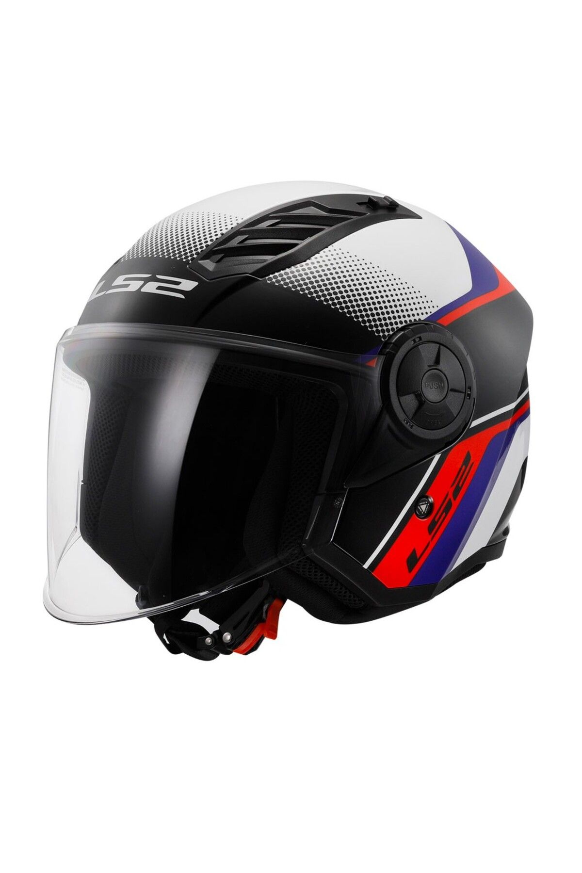 LS2 AIRFLOW 2 RUSH MAVİ KIRMIZI YARIM KASK L