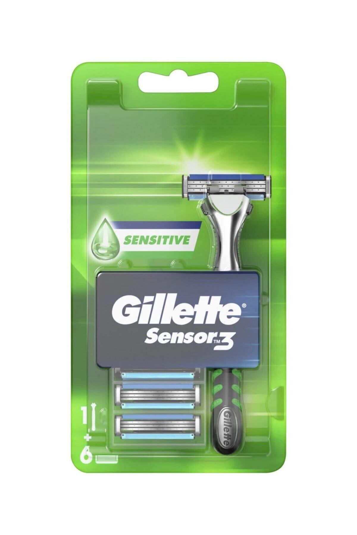 Gillette Sensor3 Tiras Makinesi Sensitive 6 Yedek