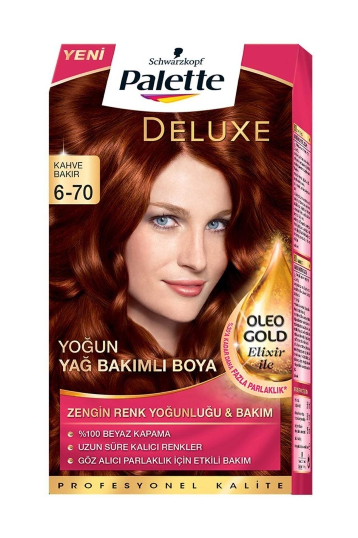 Palette Deluxe Yoğun Renkler Saç Boyası 6-70 Kahve Bakır