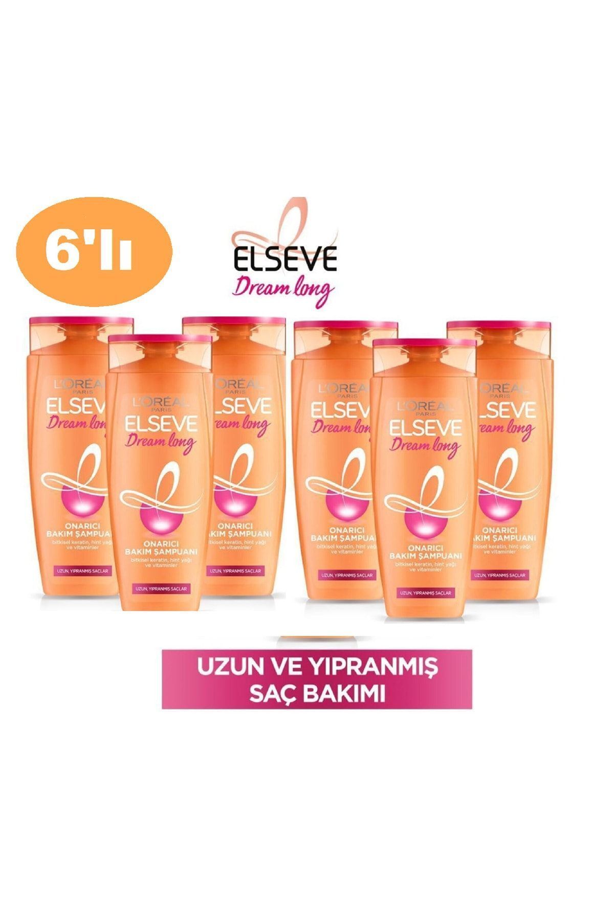 Elseve Şampuan 390 ml Dream Long X6 Adet