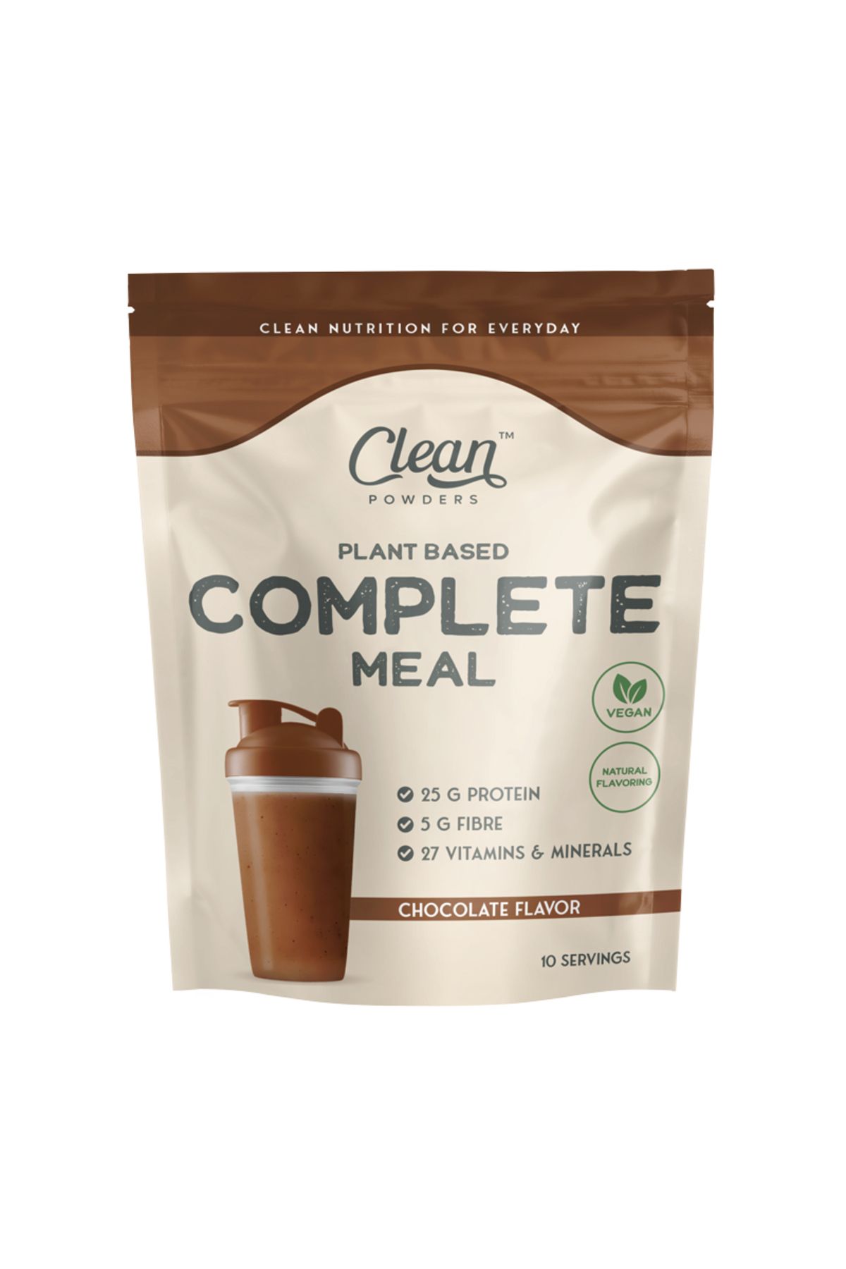Clean Powders Bitkisel Öğün Tozu (Plant Based Complete Meal) 600 Gr - Çikolata