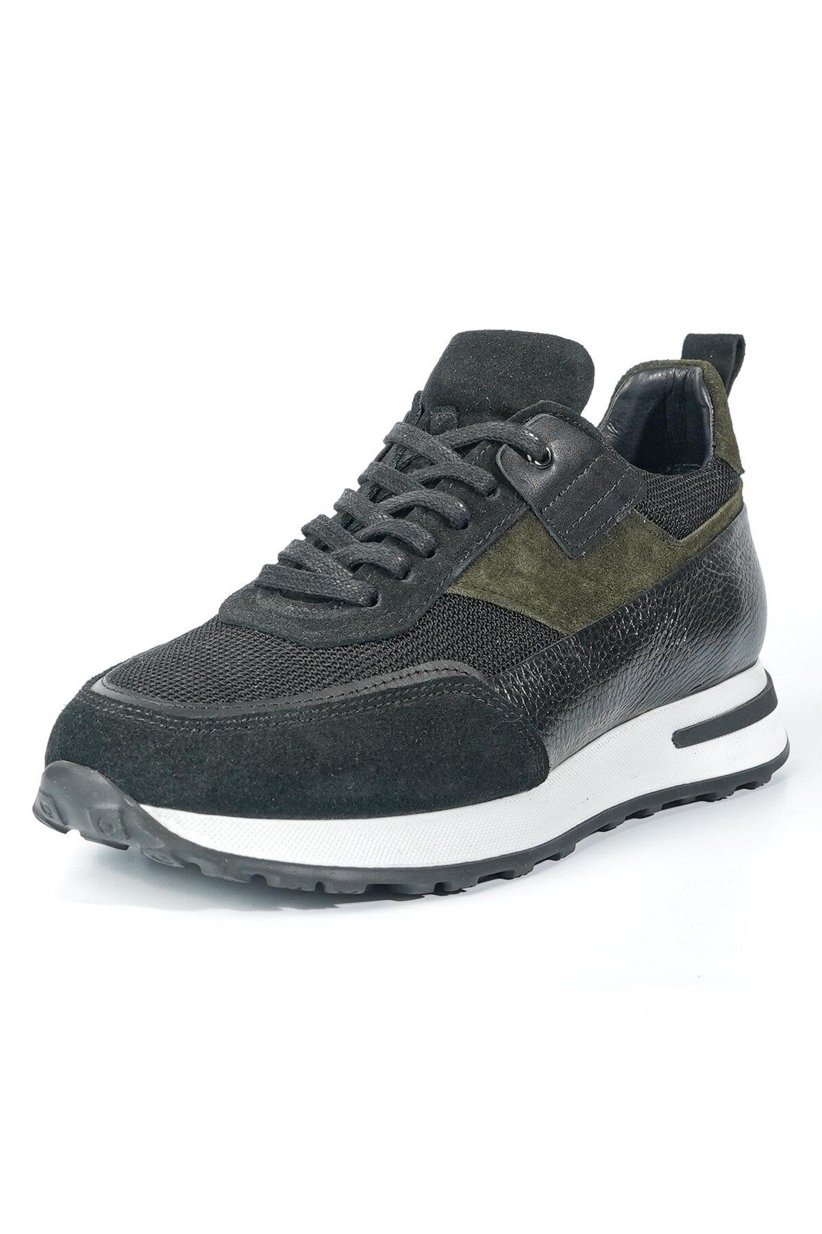 Tetri Namito Model Hakiki Deri Erkek Siyah Sneaker