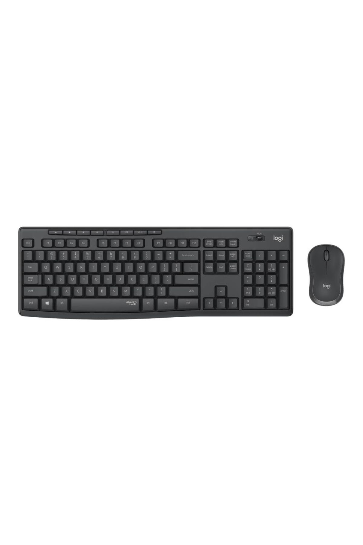 logitech MK295 Sessiz Kablosuz Türkçe Klavye Mouse Seti - Siyah