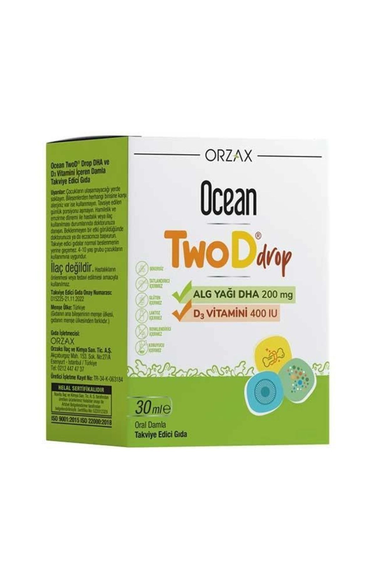 Ocean Twod Drop D3 Vitamini 400 Iu 30 ml 8697595873496