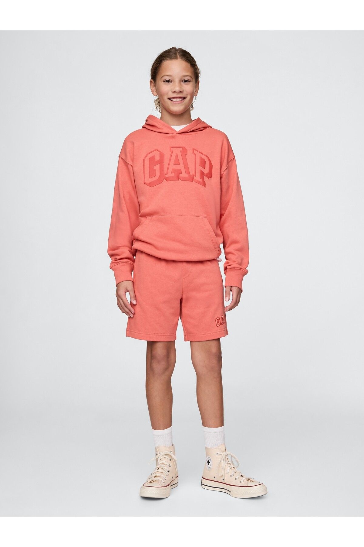GAP Erkek Çocuk Pembe Gap Logo Pull-On Relaxed Havlu Kumaş Şort