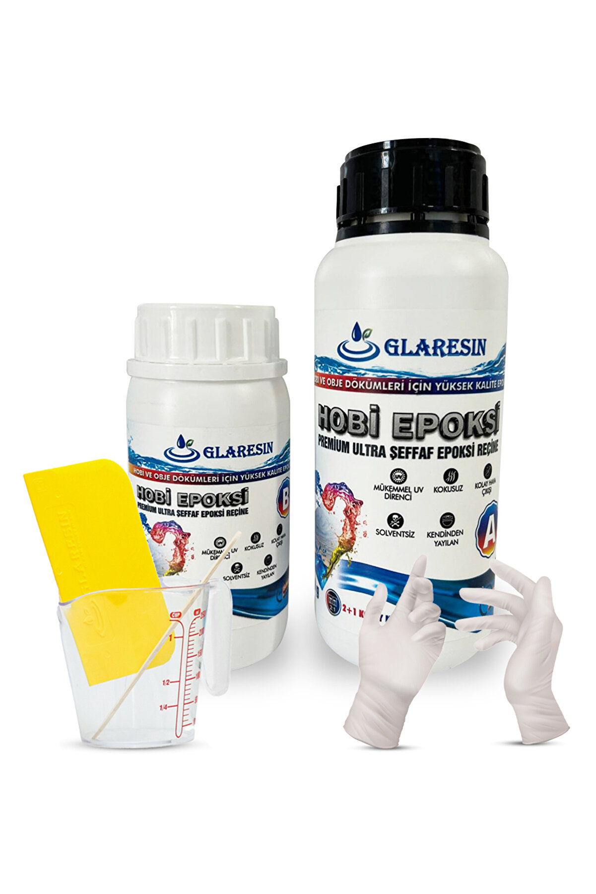 GLARESIN CLEAR EPOXY RESIN ULTRA ŞEFFAF 0,75 kg - Parlak Epoksi Reçine